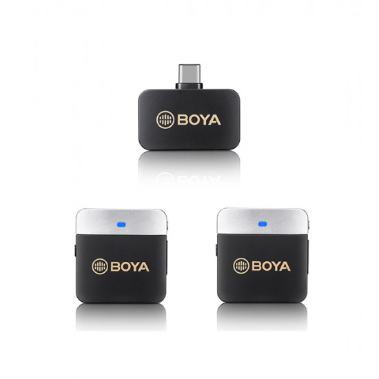 BOYA BY-M1V4 2.4GHz Dual-Channel Wireless Microphone System