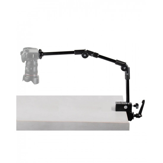 BFOLLOW Magic Articulated Arm 25" 32" Clamp Mount for DSLR Camera Camcorder Overhead Video Studio Webcam Tablet Phone Bracket