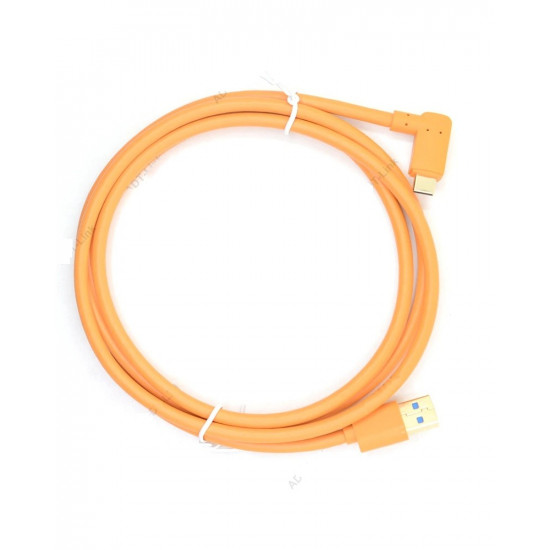 USB 3.0 to USB-C (High-Visibility Orange) for tethering a USB 3.0 camera to a computer with the smaller USB-C port 5M