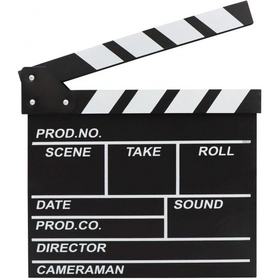 Director Film Clapboard Action Scene Clapper Board Black