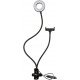 Selfie And Phone Ring Light Holder Clip On-Black Selfie And Phone Ring Light Holder Clip On-Black
