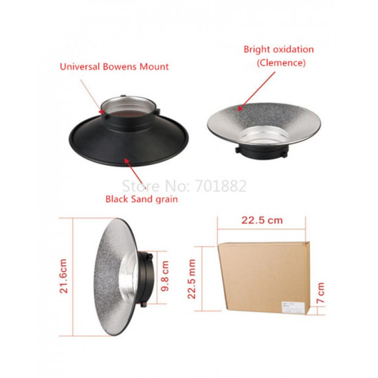 120 Degree Wide Angle Bowens Mount Reflector
