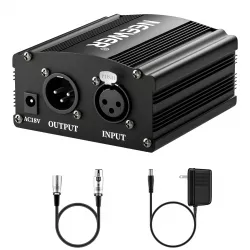 NEEWER NW-100 48V Phantom Power Supply with Adapter NEEWER NW-100 48V Phantom Power Supply with Adapter