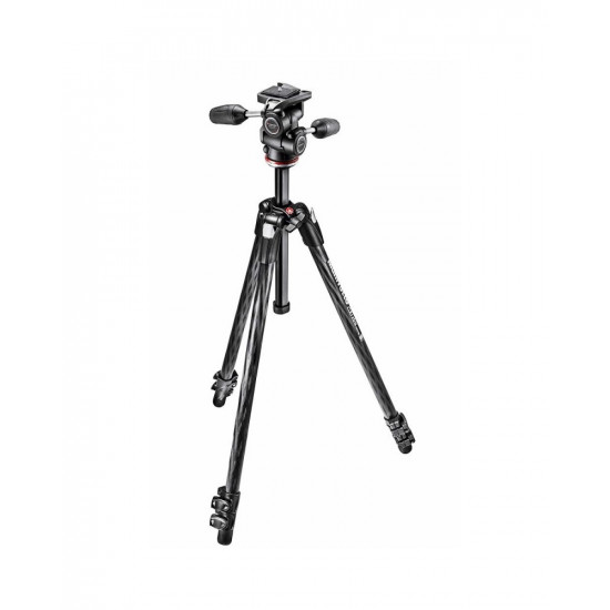 Manfrotto 290 XTRA CARBON Kit CF 3 Sec. Tripod With 3W Head (MK290XTC3-3W)