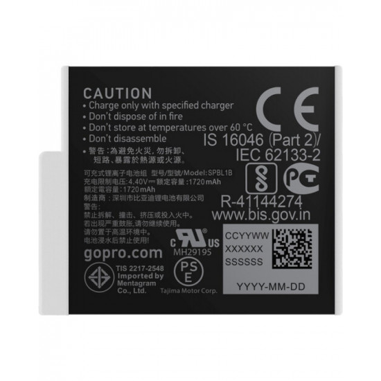 GoPro Enduro Rechargeable Li-Ion Battery for HERO12/11/10/9 Black