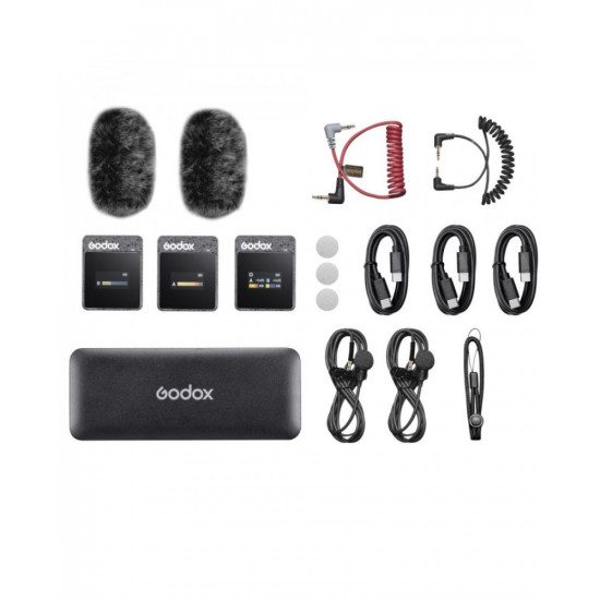 Godox MoveLink II M2 Compact Digital Wireless Microphone System Godox MoveLink II M2 Compact Digital Wireless Microphone System