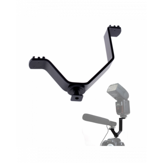 Triple Mount Hot Shoe V Mount Bracket