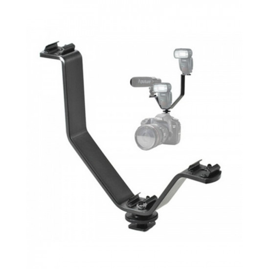 Triple Mount Hot Shoe V Mount Bracket
