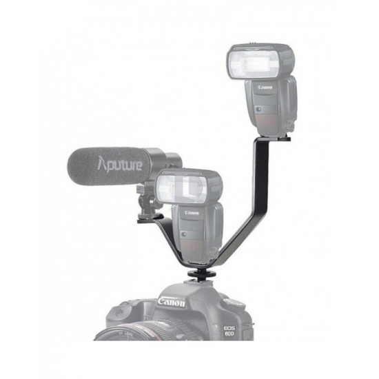 Triple Mount Hot Shoe V Mount Bracket