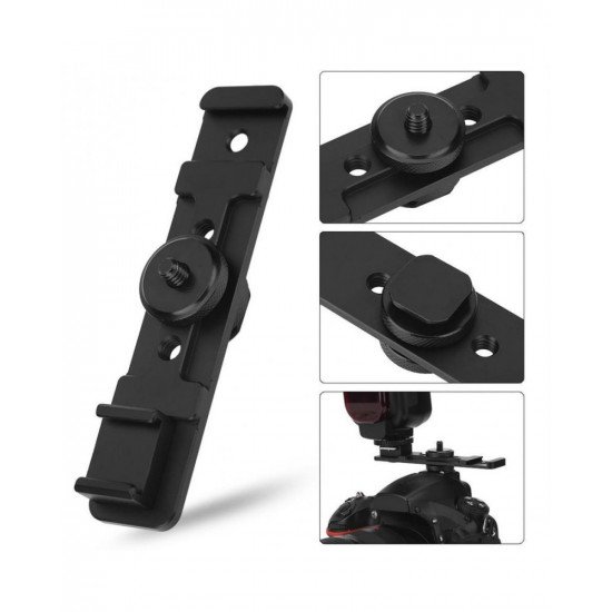 Camera Dual Hot Shoe Extension Bar
