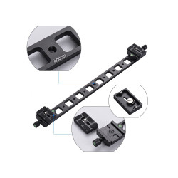 Extended Double QR Quick Release Plate Camera Bracket Track Slider Aluminum Alloy for Tripod Ballhead