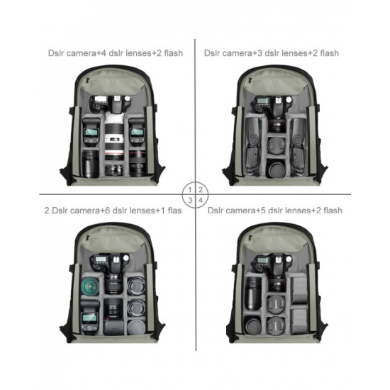 PULUZ Outdoor Portable Waterproof Scratch-proof Dual Shoulders Backpack PULUZ Outdoor Portable Waterproof Scratch-proof Dual Shoulders Backpack