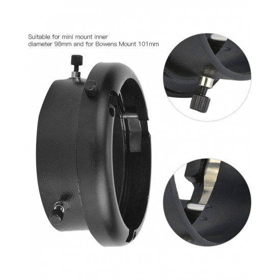 Speed ​​Ring Adapter to Connect Mini Flash Mount to Bowens Mount Fotogrpahy Accessories Interchangeable Mounts