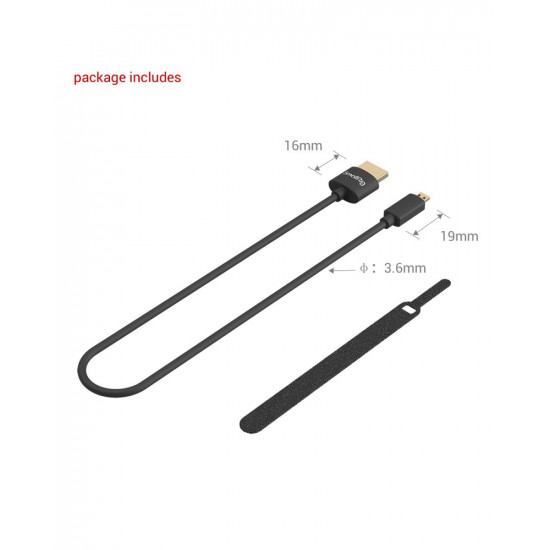 SmallRig Ultra Slim 4K HDMI Cable (D to A) 35cm