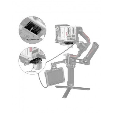 SmallRig Manfrotto Quick Release Plate for DJI RS 2 / RSC 2 / Ronin-S / RS 3 / RS 3 Pro Gimbal