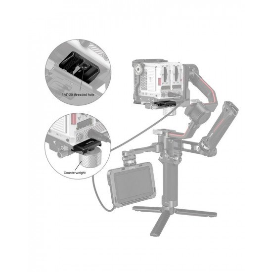 SmallRig Manfrotto Quick Release Plate for DJI RS 2 / RSC 2 / Ronin-S / RS 3 / RS 3 Pro Gimbal