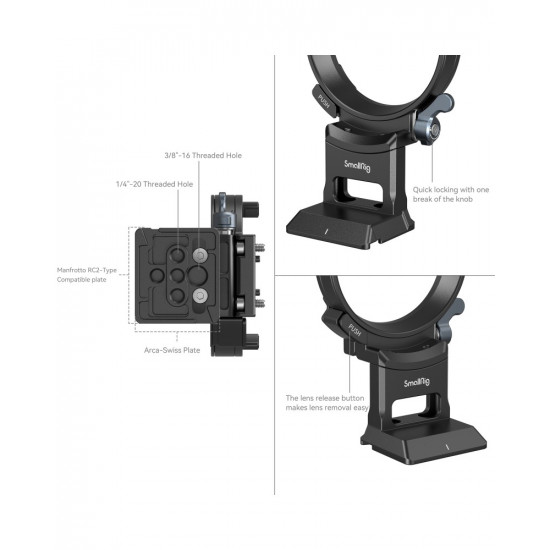 SmallRig Horizontal-to-Vertical Mounting Plate for Sony a7C II & a7CR