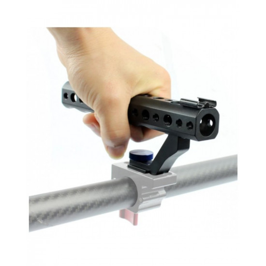 Camera Top Handle Hand Grip with Hot Shoe Mount 1/4" 3/8" Screw Hole for DSLR Camera Cage Camera Top Handle Hand Grip with Hot Shoe Mount 1/4" 3/8" Screw Hole for DSLR Camera Cage