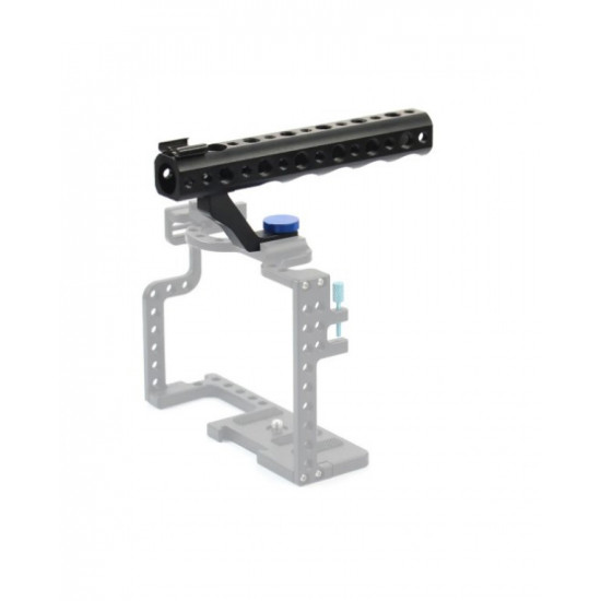 Camera Top Handle Hand Grip with Hot Shoe Mount 1/4" 3/8" Screw Hole for DSLR Camera Cage Camera Top Handle Hand Grip with Hot Shoe Mount 1/4" 3/8" Screw Hole for DSLR Camera Cage