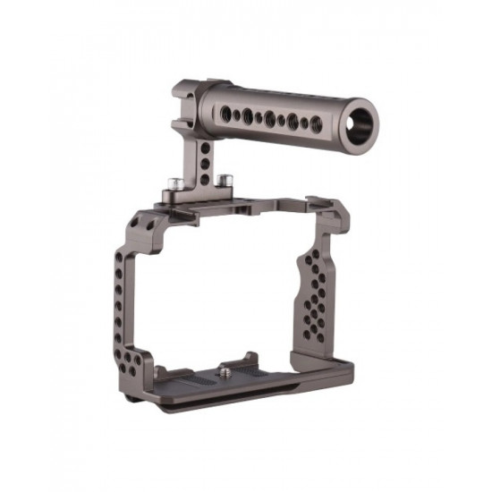 Andoer Aluminum Alloy Camera Cage Kit with Video Rig Top Handle Grip ...