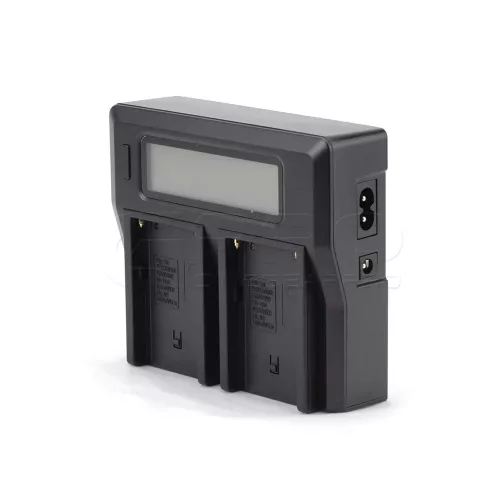 Dual Digital Battery Charger W/ LCD Display for NP-F970/750/550
