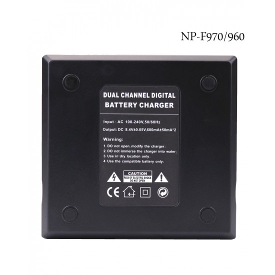 Dual Digital Battery Charger for NP-F970/750/550 Dual Digital Battery Charger for NP-F970/750/550