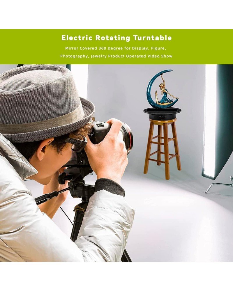 360Electric Rotating Display Stand Turntable Black Velvet Base Photography Turntable Jewelry And Shoes 360Electric Rotating Display Stand Turntable Black Velvet Base Photography Turntable Jewelry And Shoes