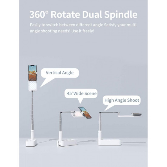 V6 Portable Mobile Phone Stand Selfie Ring Light Mini Desktop LED Fill Light