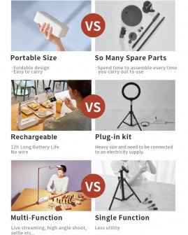 V6 Portable Mobile Phone Stand Selfie Ring Light Mini Desktop LED Fill Light V6 Portable Mobile Phone Stand Selfie Ring Light Mini Desktop LED Fill Light