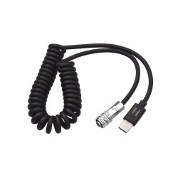 USB-C Power Cable Replacement for Blackmagic Pocket Cinema BMPCC 4K6K to USB Type-C Spring Cable