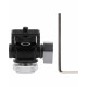 Ball Head Aluminium Alloy Tilt Angle Adjustment Black 1/4 Inch Screw Monitor Bracket