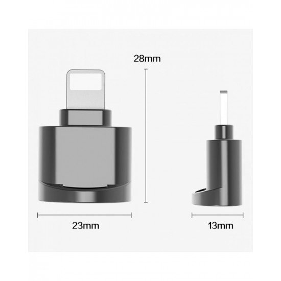 TF Card Reader OTG Adapter MicroSD Alloy Card Reader For (iPhone)