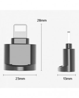 TF Card Reader OTG Adapter MicroSD Alloy Card Reader For (iPhone)