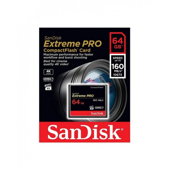 SanDisk 64GB Extreme Pro CompactFlash Memory Card