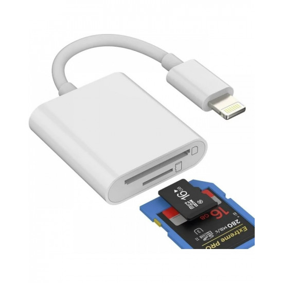 IPhone Lightning To TF/SD Card Micro Camera Reader OTG Adapter Cable
