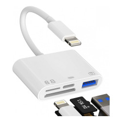 Lightning to OTG Adapter/Hub TF/SD/USB/Lightning Input for iPad/iPhone Lightning to OTG Adapter/Hub TF/SD/USB/Lightning Input for iPad/iPhone