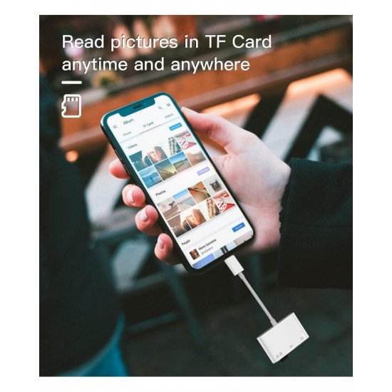 Lightning to OTG Adapter/Hub TF/SD/USB/Lightning Input for iPad/iPhone Lightning to OTG Adapter/Hub TF/SD/USB/Lightning Input for iPad/iPhone