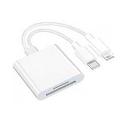 2in1 Card Reader Type-C Lightning to TF/SD Card Micro Camera Reader OTG Adapter Cable 2in1 Card Reader Type-C Lightning to TF/SD Card Micro Camera Reader OTG Adapter Cable