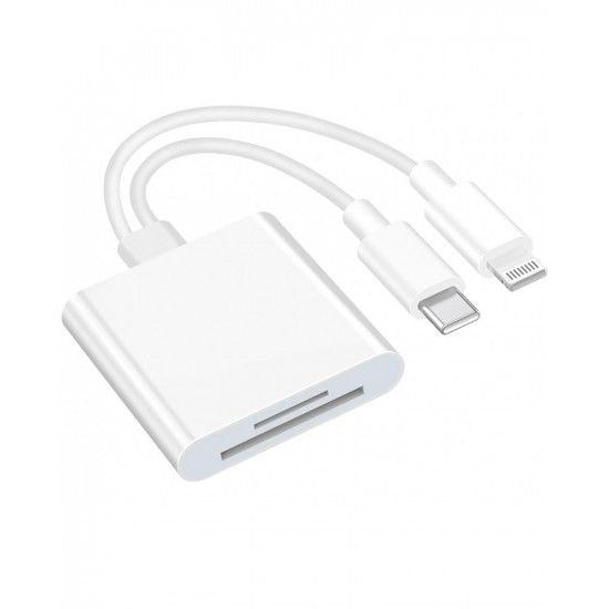 2in1 Card Reader Type-C Lightning to TF/SD Card Micro Camera Reader OTG Adapter Cable 2in1 Card Reader Type-C Lightning to TF/SD Card Micro Camera Reader OTG Adapter Cable