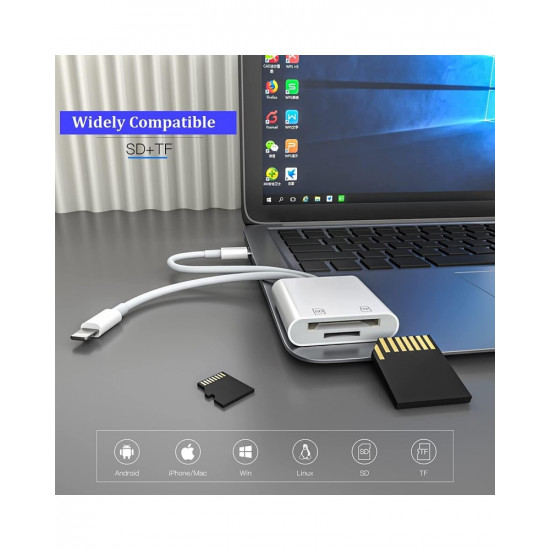 2in1 Card Reader Type-C Lightning to TF/SD Card Micro Camera Reader OTG Adapter Cable 2in1 Card Reader Type-C Lightning to TF/SD Card Micro Camera Reader OTG Adapter Cable