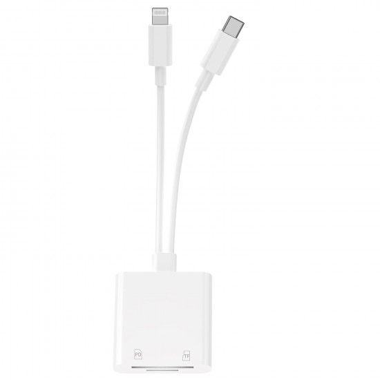 2in1 Card Reader Type-C Lightning to TF/SD Card Micro Camera Reader OTG Adapter Cable 2in1 Card Reader Type-C Lightning to TF/SD Card Micro Camera Reader OTG Adapter Cable