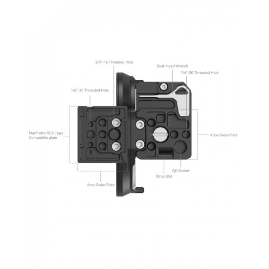 SmallRig Rotatable Horizontal-to-Vertical Mount Plate Kit for Canon EOS Specific R Series Cameras EOS R5 / R6 / R5C / R6 Mark II SmallRig Rotatable Horizontal-to-Vertical Mount Plate Kit for Canon EOS Specific R Series Cameras EOS R5 / R6 / R5C / R6 Mark II
