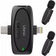 Ulanzi V6 3-in-1 Plug-Play Wireless Lavalier Microphone for iPhone/Android/Tablet/Camera Ulanzi V6 3-in-1 Plug-Play Wireless Lavalier Microphone for iPhone/Android/Tablet/Camera