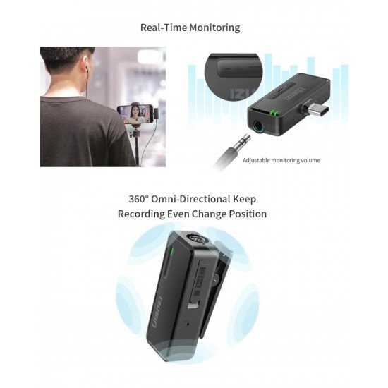 Ulanzi UW-MIC 2.4GHz Wireless Recording Microphone (Type-C)