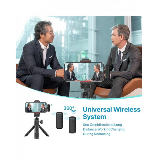 Ulanzi J12 Wireless Lavalier Microphone System (Type-C) Ulanzi J12 Wireless Lavalier Microphone System (Type-C)