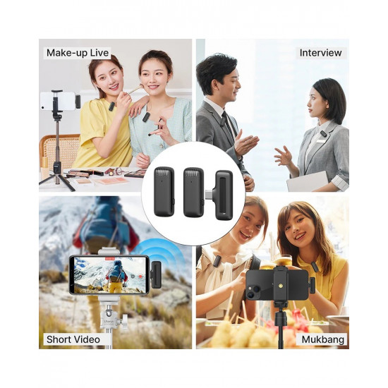 Ulanzi J12 Wireless Lavalier Microphone System (Type-C) Ulanzi J12 Wireless Lavalier Microphone System (Type-C)