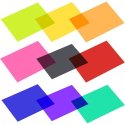 Gel Light Filter Color Correction Colored Overlays Transparent Color Film 9pc Gel Light Filter Color Correction Colored Overlays Transparent Color Film 9pc