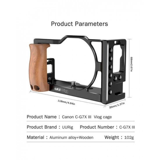 Ulanzi UURig Camera Cage for Canon G7X Mark III