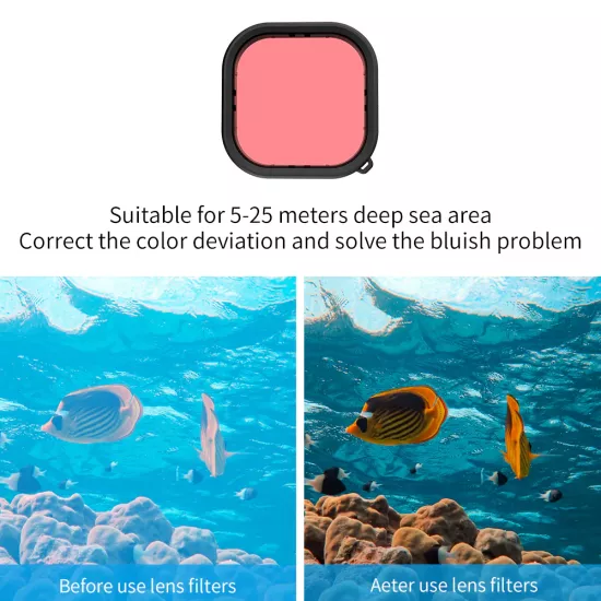 TELESIN 45M Diving Waterproof Case with Lens Filter for GoPro Hero 12/11/10/9