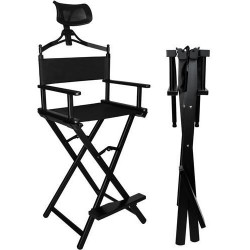 Makeup Folding Chair Aluminum Frame Artist Directors Chair With Headrest Makeup Folding Chair Aluminum Frame Artist Directors Chair With Headrest
